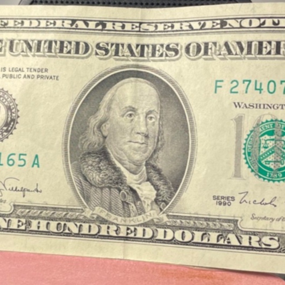 1990 Bill $100 Atlanta F27407165A ~ Small Face #205795228639 - Picture 6 of 6